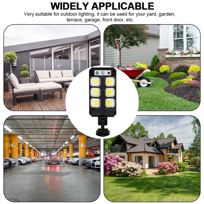 Luz solar de pared con mando 72 LED