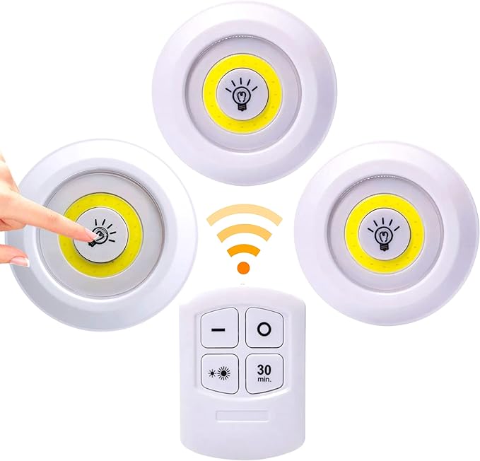 Pack 3 Luces LED Inalámbricas con Mando