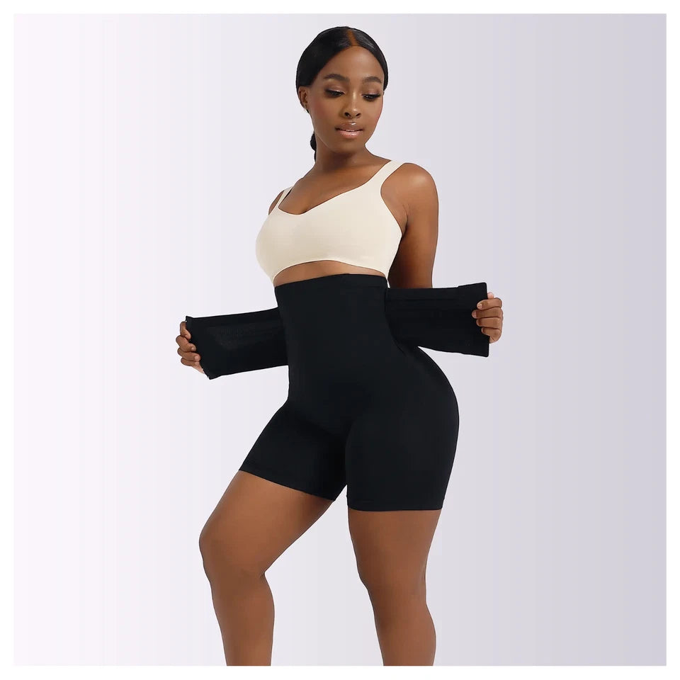 Braga faja reductora con control de abdomen y cintura alta negro M/L