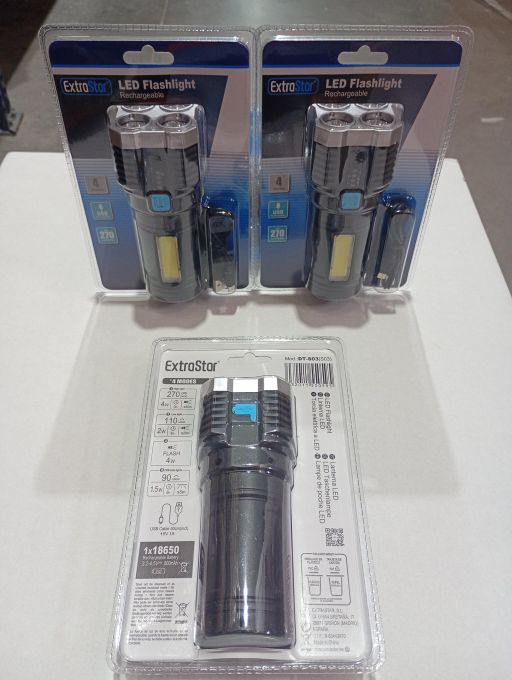 Linterna Eléctrica Alta Luminosidad 4 Modos