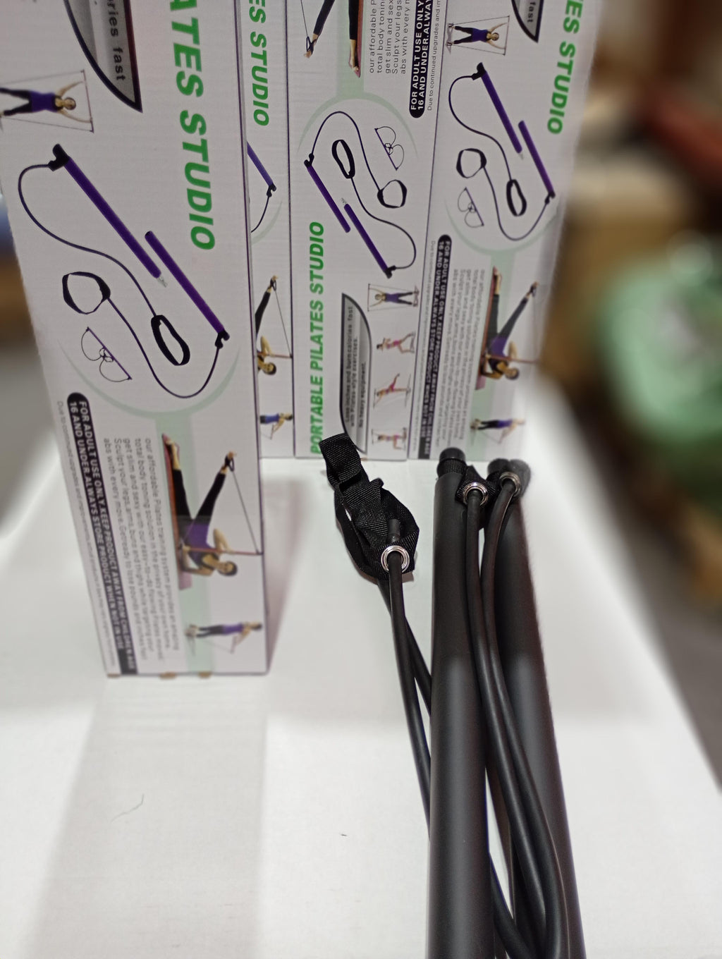 Kit de Barra de pilates portátil con banda de resistencia